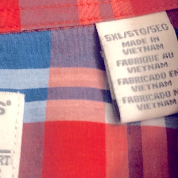 Dockers mens plaid short sleeve shirt  Size 5XL - Picture 4 of 6